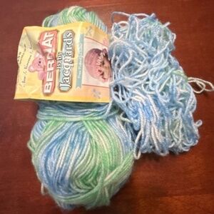 Bernat Baby Jacquards blue green yarn (Left over)